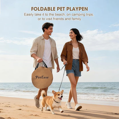 Portable and Foldable Cat Playpen Dog Playpen Small Animal Playepn with Waterproof Bottom, Foldable Pet Cage for Rabbit Puppy Hamster, Indoor/Outdoor Use
