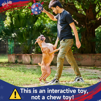 QDAN Dog Toys, Soccer Ball with Straps, Durable Dogs Balls for Extra Large Breeds, Beach Pool Water Toy, Dog Birthday Gifts, Herding Balls (9 Inch)