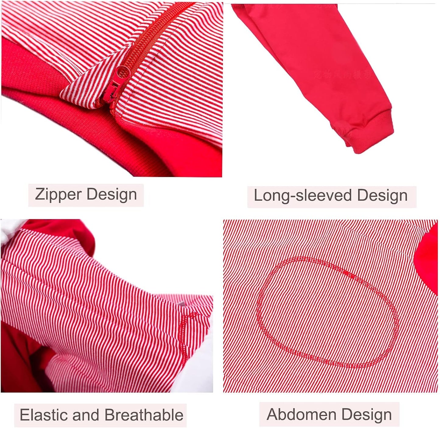 Yeapeeto Dog Onesie Surgery Recovery Suit for Large Medium Bodysuit Dogs Pajamas PJS Full Body for Shedding, Prevent Licking, Wound Protection, Cone Alternative (X-Large, Red)