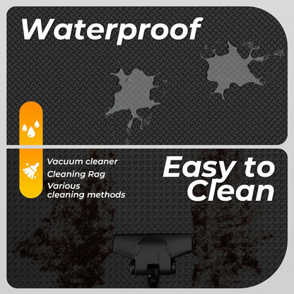 7.8 x 20 FT Garage Floor Mat, 2.8mm Thickness Diamond Plate Vinyl Garage Flooring Roll for Under Car, Large Size 156 SQFT for Large SUVs, MPV, Pickup Truck, Black