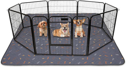 Sunheir Washable Pee Pads for Dogs 72"x72", Extra Large Reusable Puppy Pads Pet Training Pads for Dog Playpen, Waterproof Pee Pads for Puppy Playpen, Whelping Pad, Dog Playpen Indoor - Deep Grey