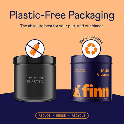 Finn All-in-1 Multivitamin for Dogs - Daily Multi with Probiotics, Omegas & Nutrients to Support Everyday Wellness - 90 Soft Chews