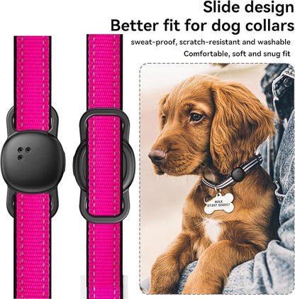 DDJ 2-Pack Cat Collar Case for Life360 Tile Sticker (Small Tracker)–NOT Compatible with Tile Mate/Pro–Silicone Protective Holder for Dog/Pet Collar, Ultra Durable, Easy Installation, Lightweight,Black