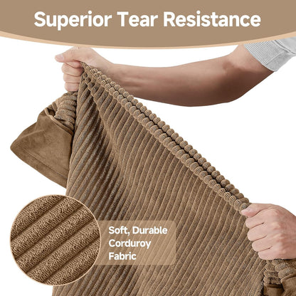 OhGeni Orthopedic Waterproof & Machine Washable Dog Bed for Medium Large Pets, Suitable for Crates, Cat Mat with 25D Egg Crate Foam, Non-Slip Bottom & Removable Cover, 35 Inches(Coffee)