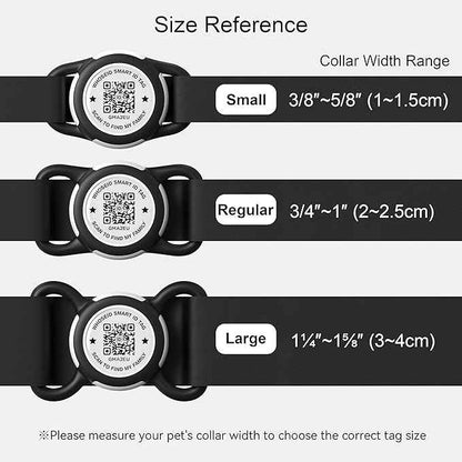 QR Code Airtag Holder, Scan QR Code Send Location Alert Email, Waterproof Full Body Protection Anti-Lost Air Tag Case, Airtag Accessories for Dog, Cats, Collar, Backpack (Pink, Regular)