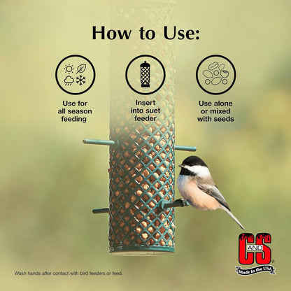 C&S Mealworm Suet Nuggets, for Wild Birds, 27 Ounces