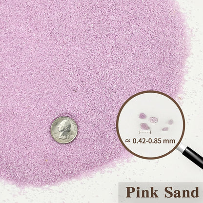20 lbs Pink Sand, 0.4-0.8 mm Decorative Sand for Aquarium, Fish Tank, Candle, Vase Filler, Wedding Ceremony, Arts Crafts and Bowl Fillers