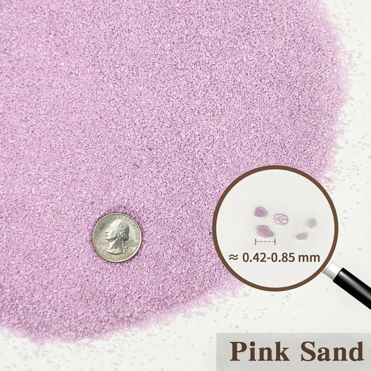 20 lbs Pink Sand, 0.4-0.8 mm Decorative Sand for Aquarium, Fish Tank, Candle, Vase Filler, Wedding Ceremony, Arts Crafts and Bowl Fillers