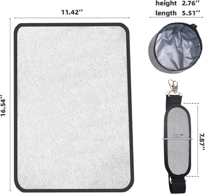 TWDEPART Cat Carrier Backpack - Multifunctional, Firm & Foldable with Roll-Up Shade, Breathable Design Includes Collapsible Bowl & Cushion (Grey)