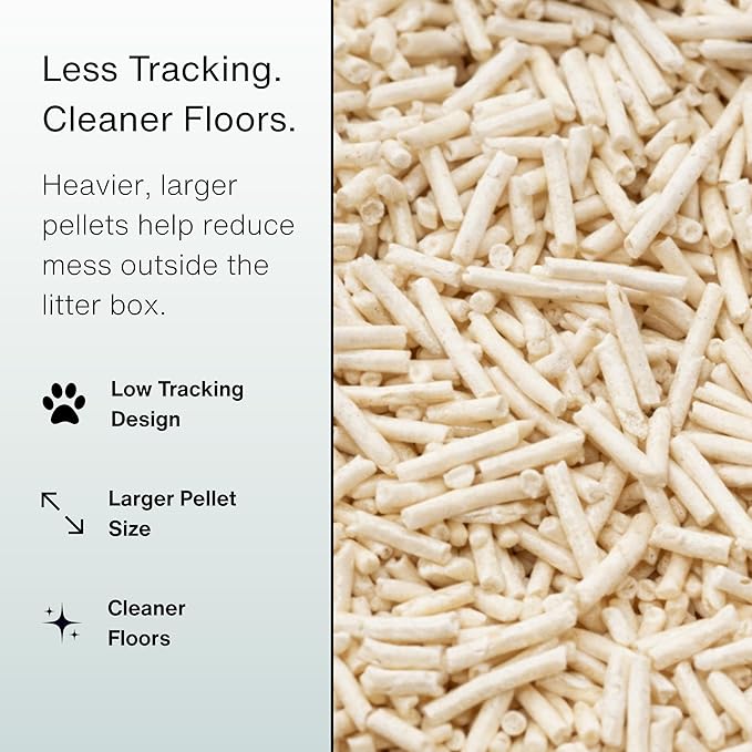 RAWRY Tofu Cat Litter | Clumping, Dust-Free, Unscented, Natural Compostable & Flushable Kitty Litter for Odor Control (1 Month, 7.7 lbs)