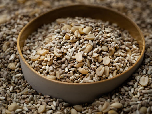 Flying Colors Premium Organic Wild Bird Seed | Woodstock 'Hempy' Blend | 100% USDA Organic Ingredients | No Fillers, No Pesticides | Sunflower Seed, Peanut, Safflower, Hemp | 3 Gallon Easy-Pour Carton