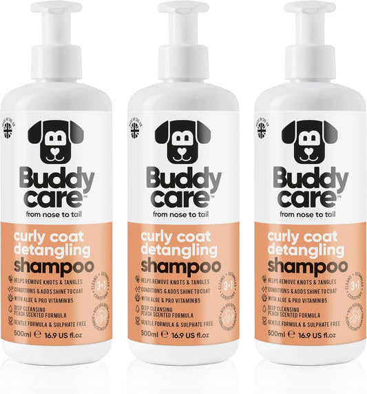 Curly Coat Dog Shampoo by Buddycare | with Aloe Vera and Pro Vitamin B5 (50.72oz)