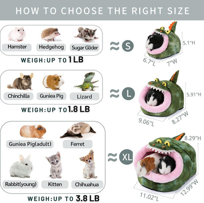 JanYoo Rat Bed Hut Guinea Pig Hideout House Small Animal Tent Accessories Rabbit Hideaway Igloo Supplies for Cages