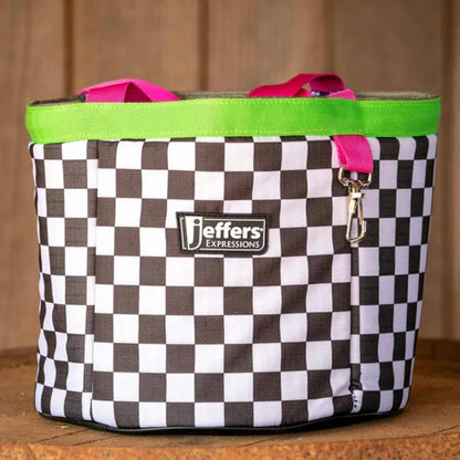 Jeffers Expression Grooming Tote Caddy, Skater Cowgirl - Durable Ripstop Organizer with Pockets for Horse Grooming Tools - Easy Carry Nylon Straps, Compact Storage for Stable, Travel & Equine Supplies