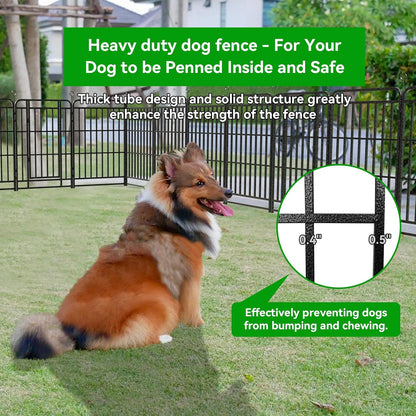 Dog Playpen Outdoor 16 Panels Heavy Duty Dog Fence 40" Height with Thick Pipe Anti-Rust with Doors Portable for RV Camping Yard, Total 36FT, 103 Sq.ft, Snowy Black