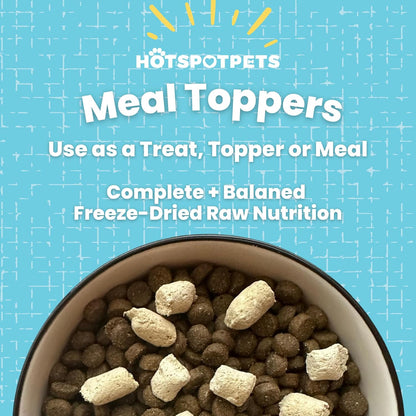 Freeze Dried Raw Chicken Meal Toppers for Dogs - Single Protein,All Natural, Grain-Free- Perfect for Training, Topper or Snack - Made in USA - (Chicken Meal Toppers) 1LB Bag (500+ pcs)