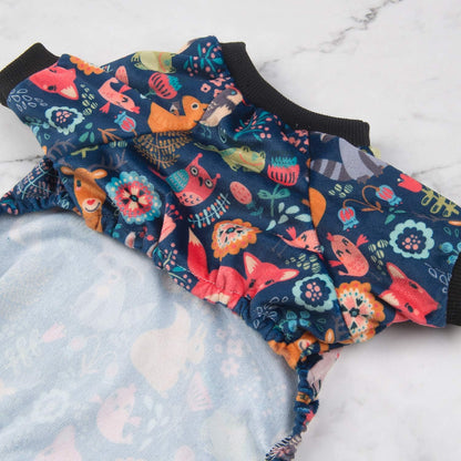 CuteBone Small Dogs Outfit Soft Puppy Onesies Pjs Dog Pajamas Pet Coat Cat Apparel Comfy Doggie Jumpsuit Bodysuit for All Seasons P75XS