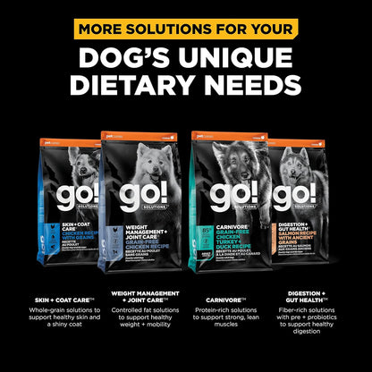 Go! Solutions Sensitivities Limited Ingredients, Grain-Free Dry Dog Food, Insect Recipe for Sensitive Stomach, 3.5 lb Bag
