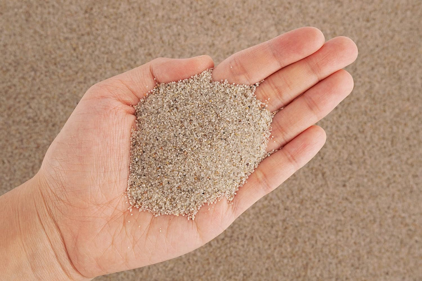 LANDEN Chingwe Aquascape Sand for Aquarium Landscape 2L(7.52lbs), Fish Tank Decorative Sand, Natural Cosmetic Gravel, Light Color Gravel 0.4-0.9mm