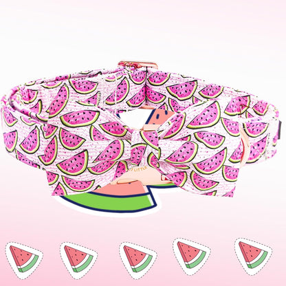 Elegant little tail Dog Collar, Watermelon Print Pet Collar Summer Dog Collar Durable Metal Buckle Dog Collars Cotton Pet Adjustable Dog Collars for X-Small Dogs