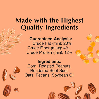 C&S Pecan Delight No Melt Suet Dough 11.75 Ounces 8 Pack