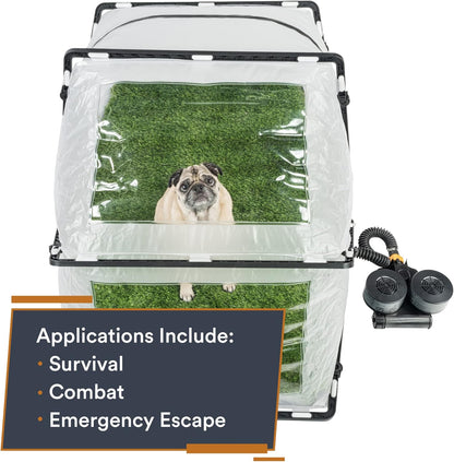 MIRA Safety FirstBreed Collapsible CBRN Animal Ark Dog Gas Mask | Military-Grade Enclosure and Protection for Dogs & Cats (Standard Kit (No MB-90 PAPR or Filters))