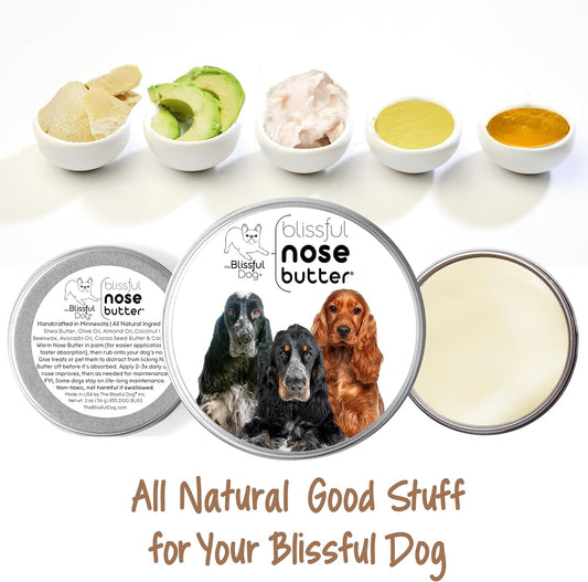 The Blissful Dog English Cocker Spaniel Unscented Nose Butter - Dog Nose Butter, 4-Ounce