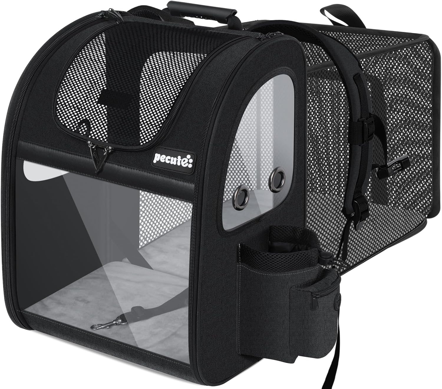Pecute Pet Carrier Backpack, Dog Carrier Backpack, Expandable with Breathable Mesh for Small Dogs Cats Puppies, Pet Backpack Bag for Hiking Travel Camping Outdoor Hold Pets Up to 18 Lbs - Pawvie
