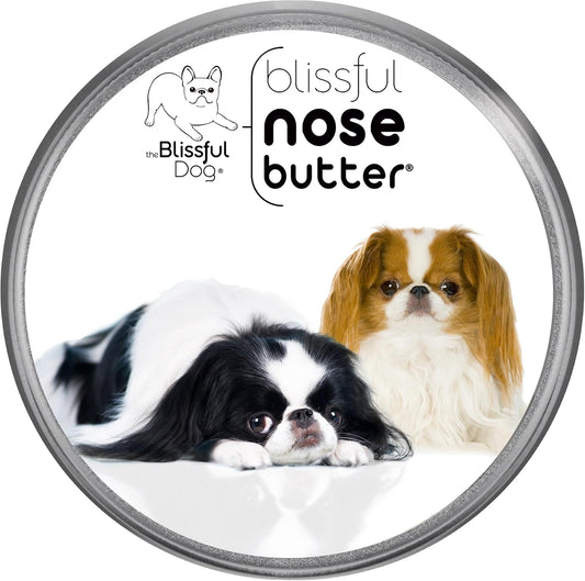 The Blissful Dog Japanese Chin Nose Butter for Dry, Cracked Skin, Lick-Safe Dog Nose Balm with Moisturizing Shea Butter, Almond, Olive, and Essential Oils, Pet Supplies, Uncented, 8 oz.