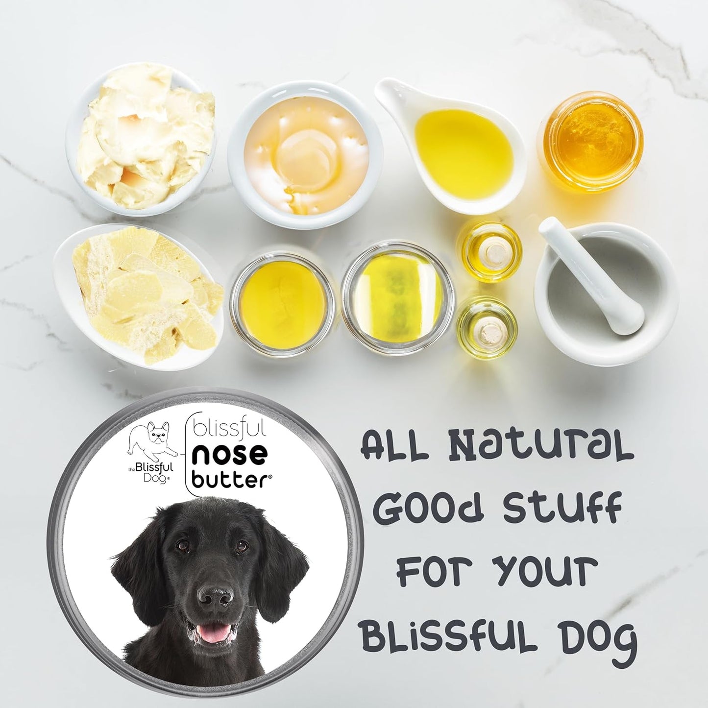 The Blissful Dog Flat-Coat Retriever Unscented Nose Butter - Dog Nose Butter, 1 Ounce
