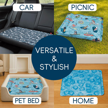 Cooling Pad for Dog,Instant Pet Cool Mat for Puppy,Comfortable Cool Pet Mat for Cat.Portable Dog Bed for Summer. Suitable for Outdoor Summer Crate Pad.Long Time Cooling.Animal(Size-M 15.7 * 19.7in)
