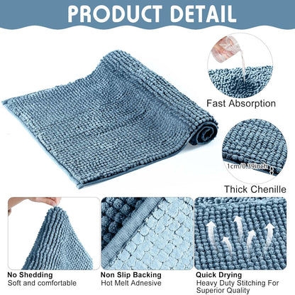 Amylove 4 Pcs Guinea Pig Cage Liner Guinea Pig Bedding Washable Fleece Pee Pads Reusable Small Animals Training Mat Small Animal Sleeping Bed for Bunny Hamster(Blue,16 x 24 Inch)