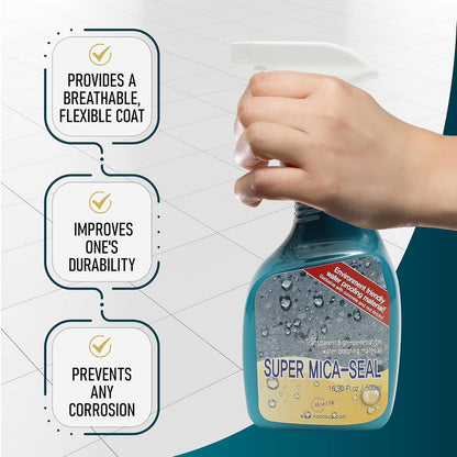 NOON's UP Super Mica-Seal Waterproof Spray | Greatly Penetrating Concrete Sealer Outdoor Waterproof Sealant | Bird Bath Sealant & Outdoor Cement Sealer | Concrete Sealer Spray (16.90 Fl Oz.)