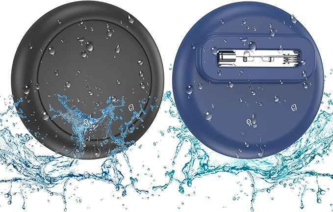 for AirTag Holder for Kids, Compatible with Apple AirTag 1 & 2nd Gen, 2-Pack Waterproof Hidden Air Tagholder with Safety Pin Discreet Toddler Airtag Clip for Clothing, Backpack & Dog Collar