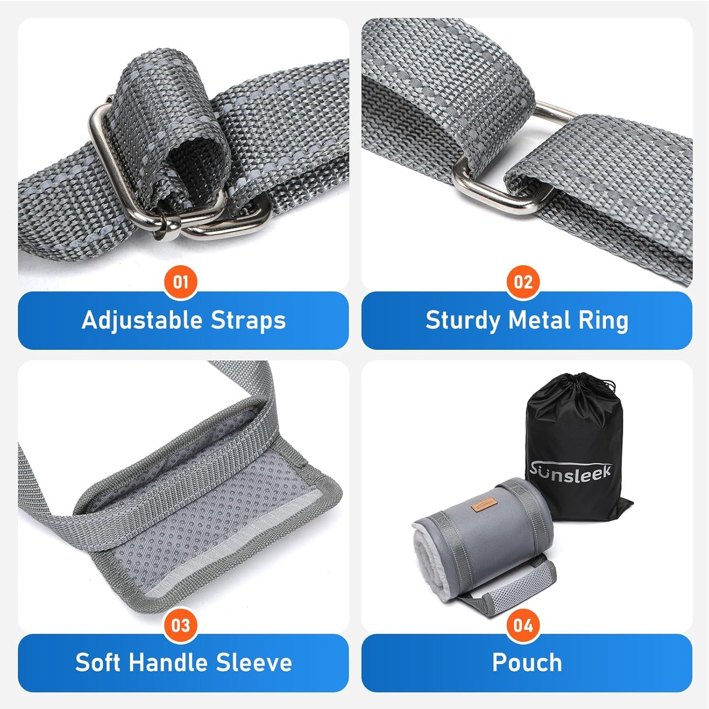 Dog Lift Harness for Large Dogs, Adjustable Dog Sling for Back Legs, Hip Support Harness to Help Lift Dogs Rear for Canine Aid and Old K9 Cruciate Ligament Rehabilitation - Large, Grey