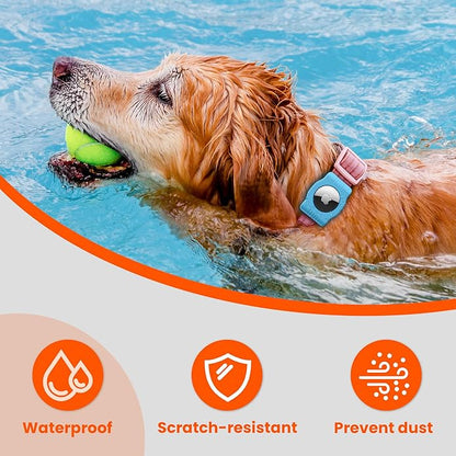 Waterproof AirTag Dog Collar Holder for Apple AirTag QR Code