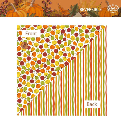 CROWNED BEAUTY Fall Dog Bandanas Reversible Large 2 Pack, Fall Rainbow Set, Orange Adjustable Triangle Holiday Scarves for Medium Large Extra Large Dogs Boy Girl Pets DB184-L