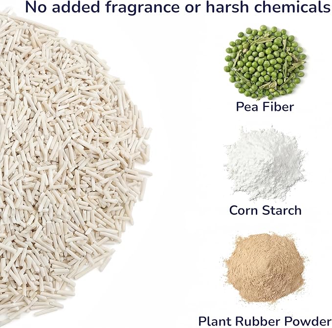 CLR3008A Ultra Absorbent Fast Clumping, Flushable, Natural Ingredient, Odor Control, Low Dust and Low Tracking Tofu Cat Litter, 8 lbs