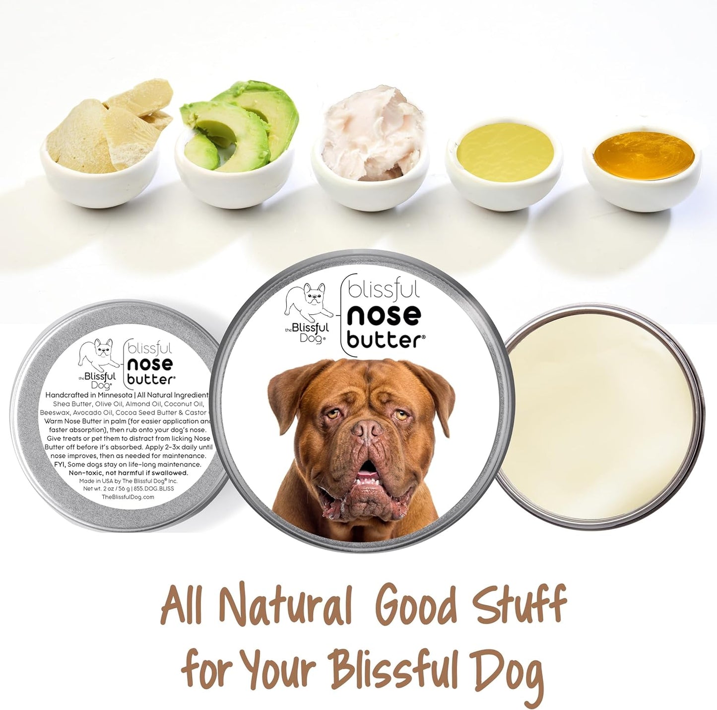 The Blissful Dog Douge de Bourdeaux Unscented Nose Butter, 16oz