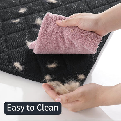MABOZOO Indestructible Dog Bed, Chew Proof Crate Pad for Aggressive Chewers, Machine Washable Quilted Mat, Durable for Medium Dogs, Black Kennel Pad (28x41 in)