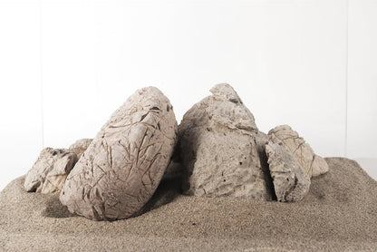 LANDEN Elephant Skin Stone Natural Multi-Texture Rocks Grey(18lbs, 3~9 inches,7pcs) for Aquarium, Paludarium, Terrariums, Landscaping, Decorative of Caves, Waterfalls, Cliffs