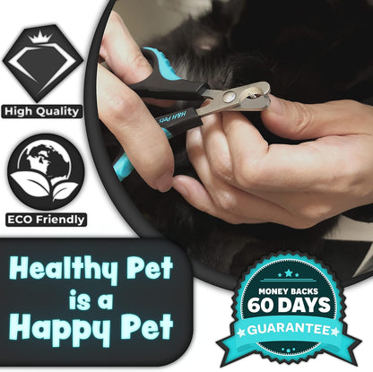 Cat Nail Clipper by H&H Pets - Professional Sharp Stainless Steel Claw Clipper Trimmer with Sturdy Non Slip Handles - for Small Animal & Cats Nail Cutter