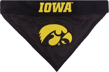 Pets First Collegiate Pet Accessories, Reversible Bandana, Iowa Hawkeyes, Small/Medium