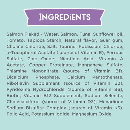 LOVE, NALA - Natural Adult Cat Wet Food - FLAKED Salmon in Broth - Grain Free, Non-GMO, Lean Protein with Omega 3, Added Minerals & Vitamins - 12 Pack, 2.4 lbs.