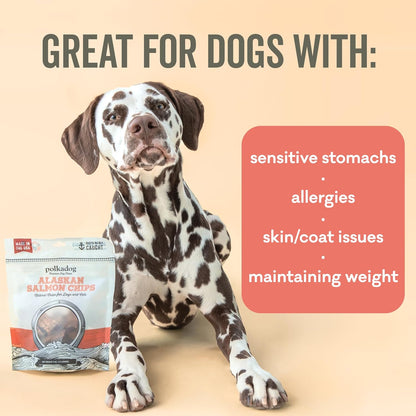Polkadog Crunchy Alaskan Cod & Salmon Chips Variety 2-Pack – Single Ingredient Dog Treats – All Natural, Grain-Free, Lean Protein & Omega-3 Rich Snacks for Dogs – Made in USA - 2.75 oz (Pack of 2)