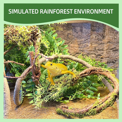 BNOSDM Reptile Vines, Bendable Jungle Climbing Vine, Terrarium Artificial Plants Decor, Reptiles Tank Accessories for Bearded Dragons, Chameleons, Snakes, Lizards, Hermit Crabs