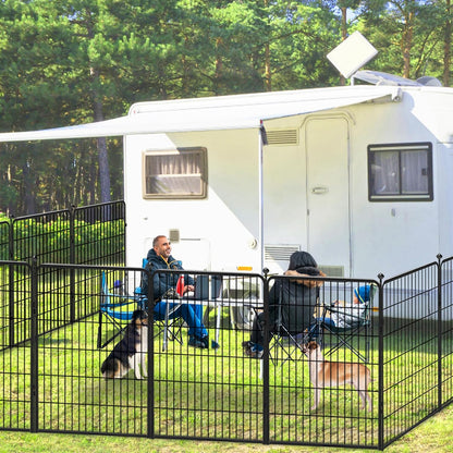 Dog Playpen Outdoor 40 inch 12 Panels Indoor Dog Pen for Large/Medium/Small Dogs Rustproof Metal Dog Fence Outdoor for Yard, Puppy Playpen with Door Portable Pet Fence for RV Camping Yard
