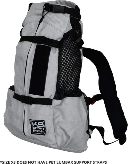 K9 Sport Sack Air 2 - X-Small, Light Grey - Ideal for Dogs with 9-12” Back Length - Durable, Breathable Backpack-Style Carrier - Perfect for Walks, Short Hikes & Public Transportation