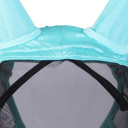 Harrison Howard CareMaster Pro Luminous Horse Fly Mask Standard with Ears UV Protection for Horse Summer Mint Full Size