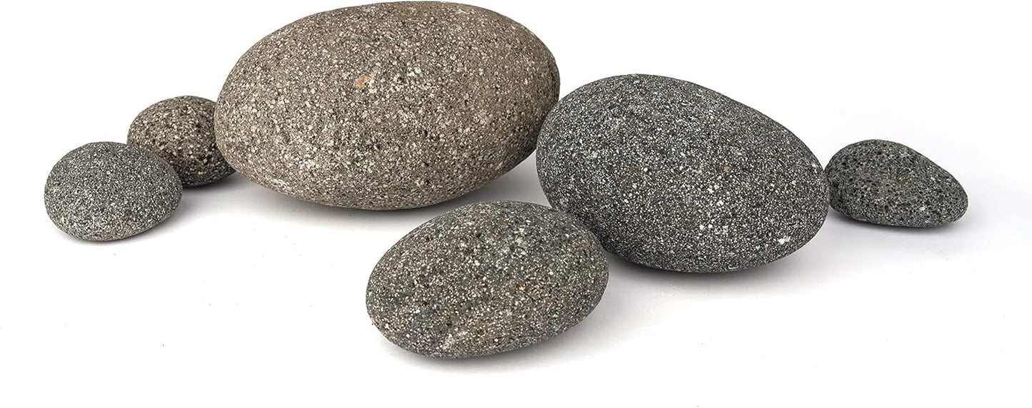 LANDEN Taiji Stone Natural Rocks(18lbs, 2~9 inches,6pcs) for Aquascape and Bonsai, Aquarium, Paludarium, Fish Tank Decoration Rocks, Landscaping Model Stone